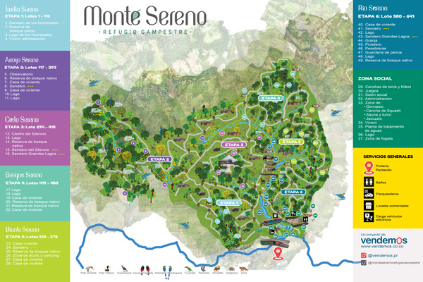 Mapa de Monte Sereno Refugio Campestre